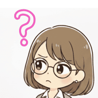 疑問に思う女性